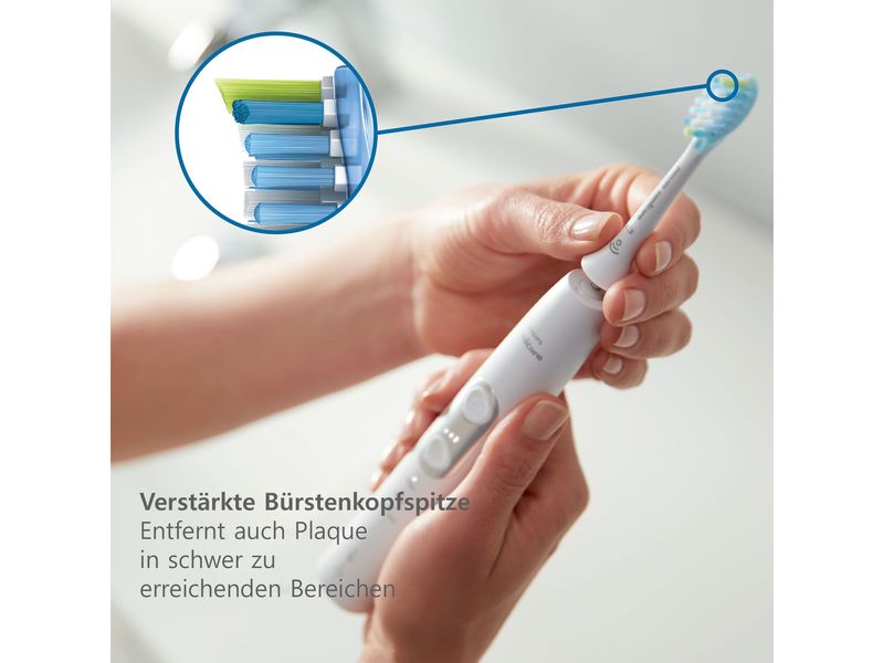 Philips Zahnbürstenkopf C3 Prem. Plaque Defense HX9044/33 4 Ersatzbürsten für Philips Sonicare Schallzahnbürsten
