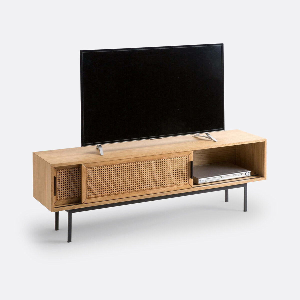 LA REDOUTE INTERIEURS<br>Móvel de TV em carvalho e vime, 160 cm, Waska