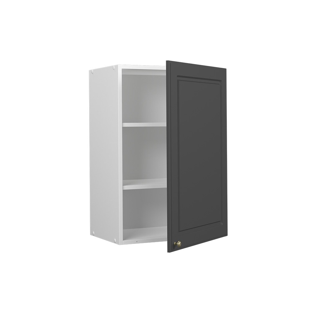 Vicco Hängeschrank Küchenschrank Küchenmöbel Fame-Line Weiß Anthrazit-Gold Landhaus 50 cm Küche Einbauküche Hängeschrank Drehtür Einlegeboden Küchenzeile