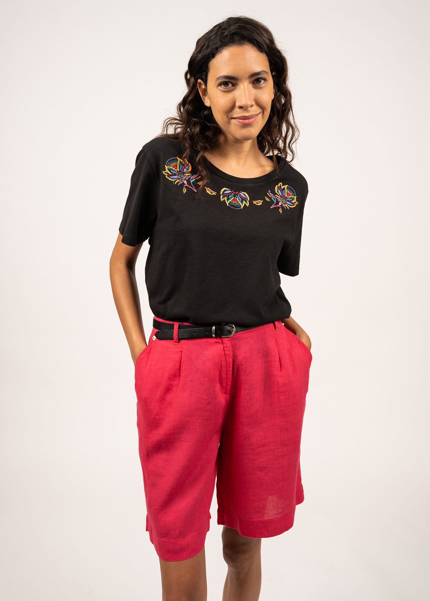 T-shirt à motif floral Shanon