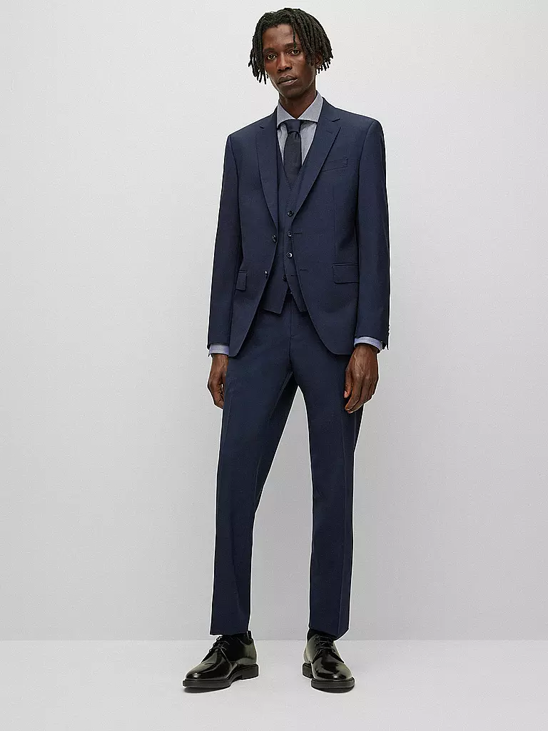 BOSS Anzugweste blau