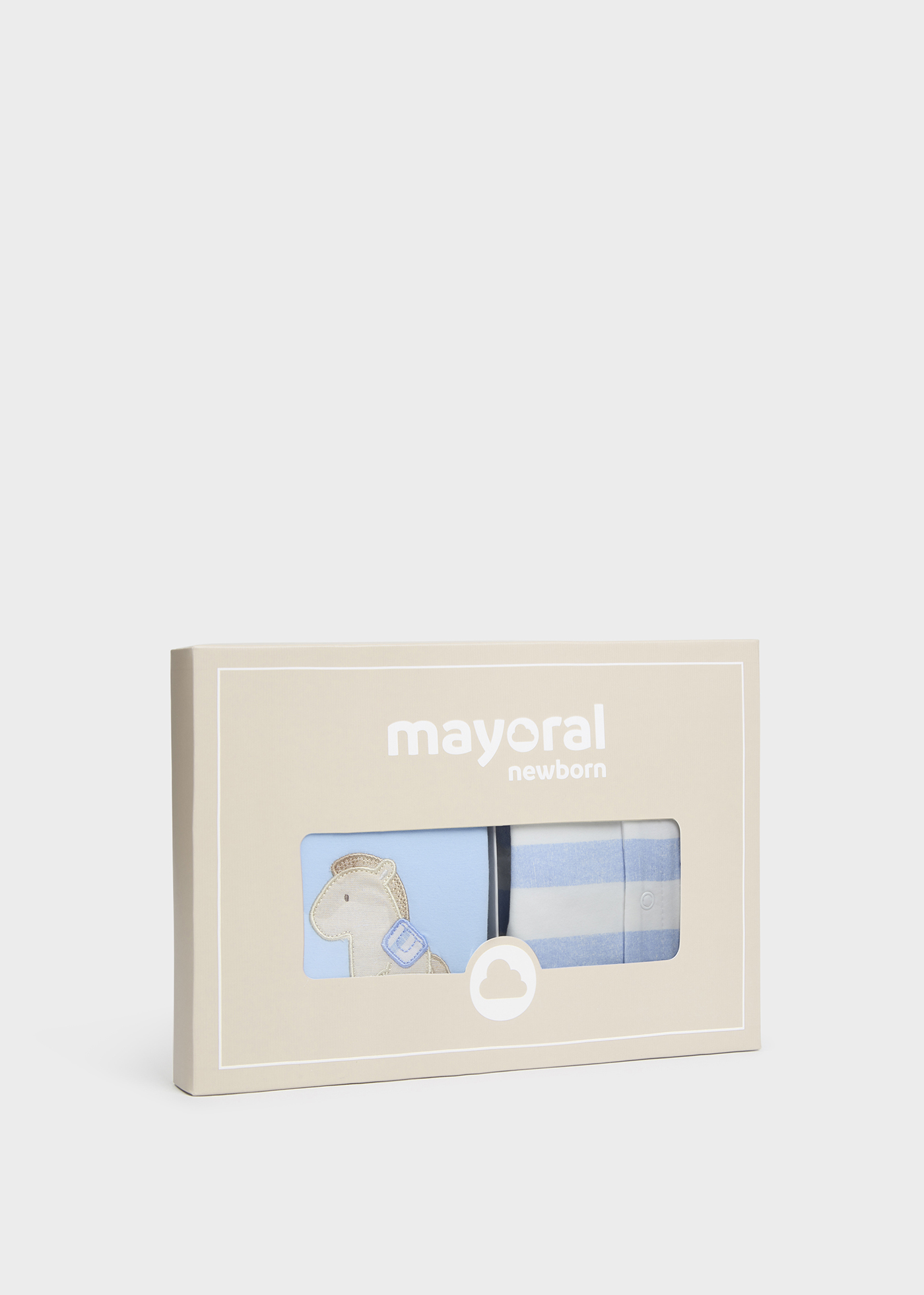 Conjunto de 2 pijamas de algodão sustentável para recém-nascidos.