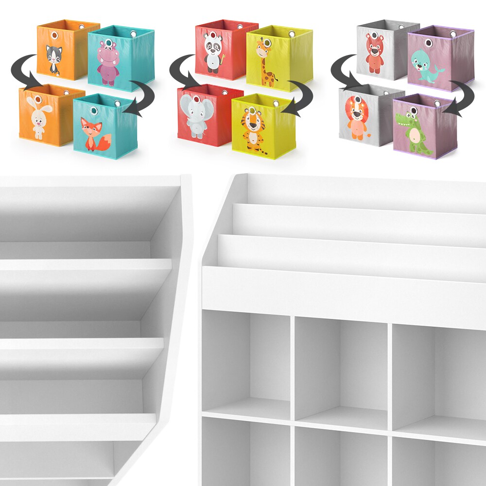 Vicco Kinderregal Bücherregal Aufbewahrungsregal Luigi Spielzeugablage Faltbox