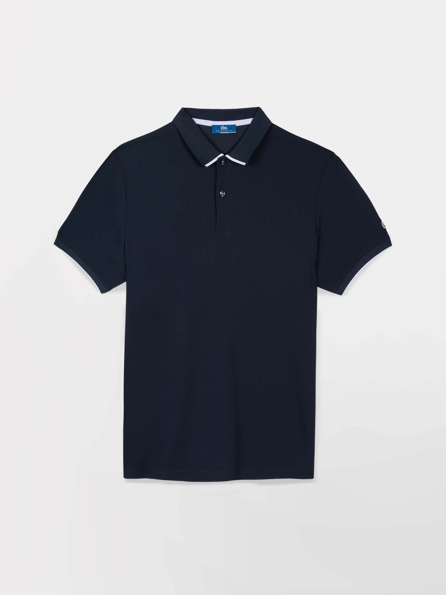 Polo Homme Séchage Rapide Fluide Marine