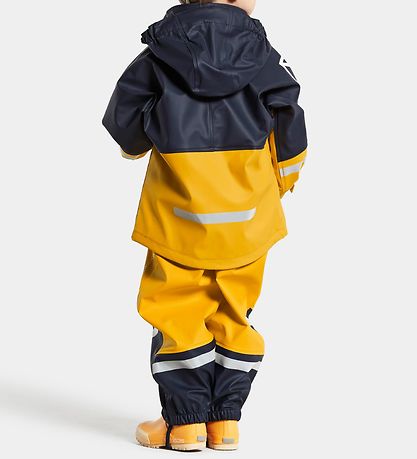 Didriksons Regenkleidung m. Träger - Waterman - Hafer Yellow/Nav