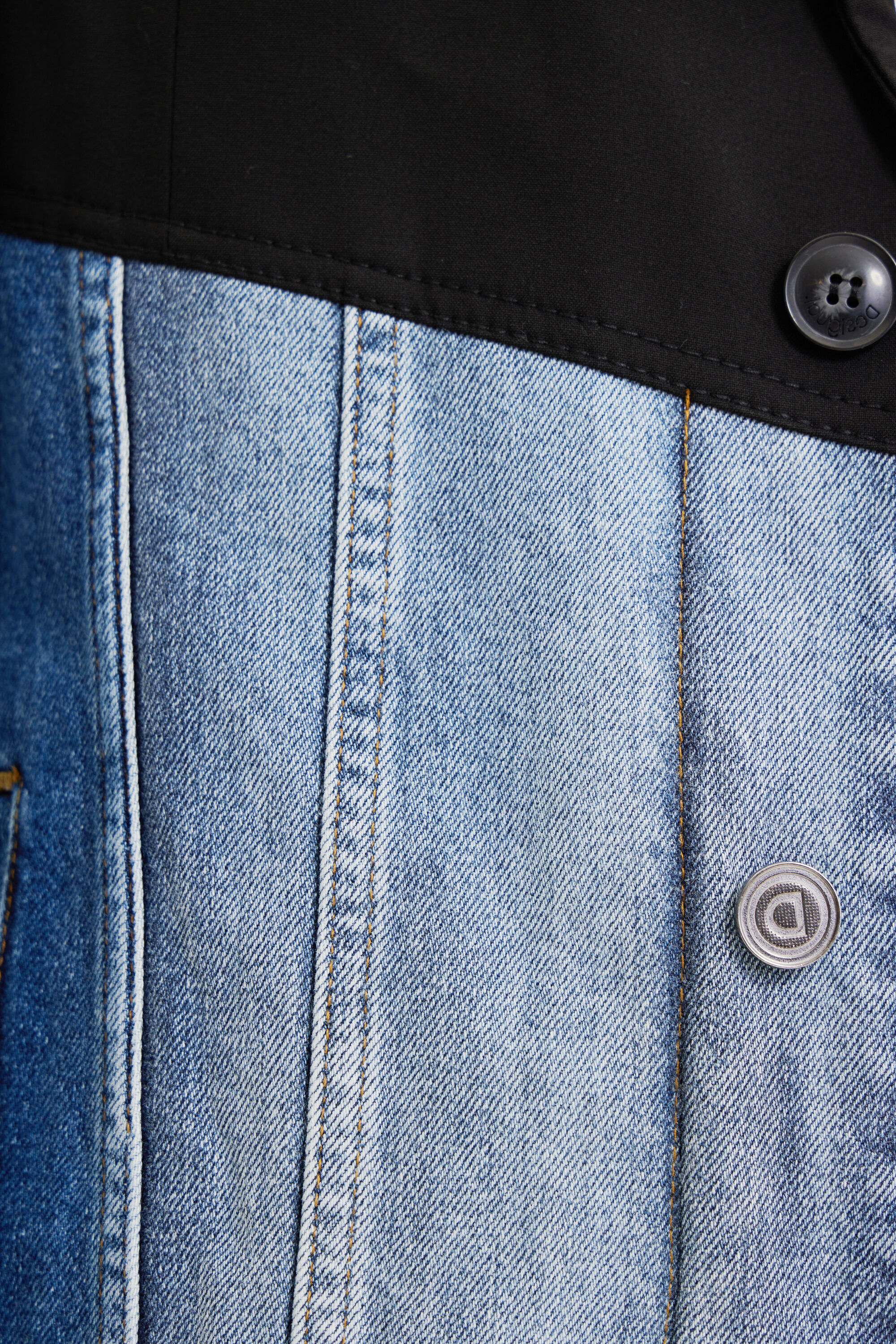 Blazer jean bi-matière
