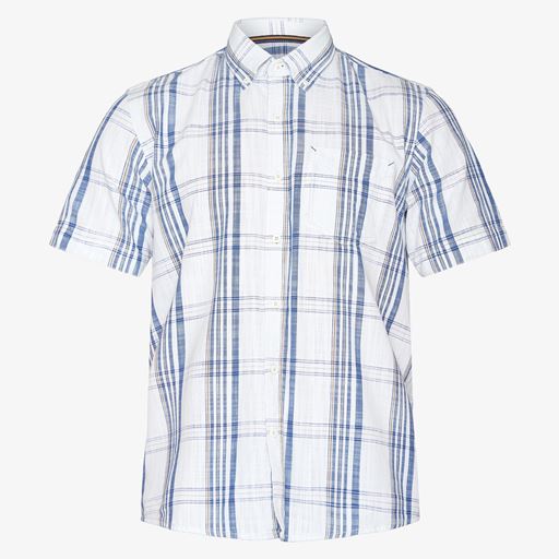 Signal Teis Check Slub Skjorte, Air Blue, XXL