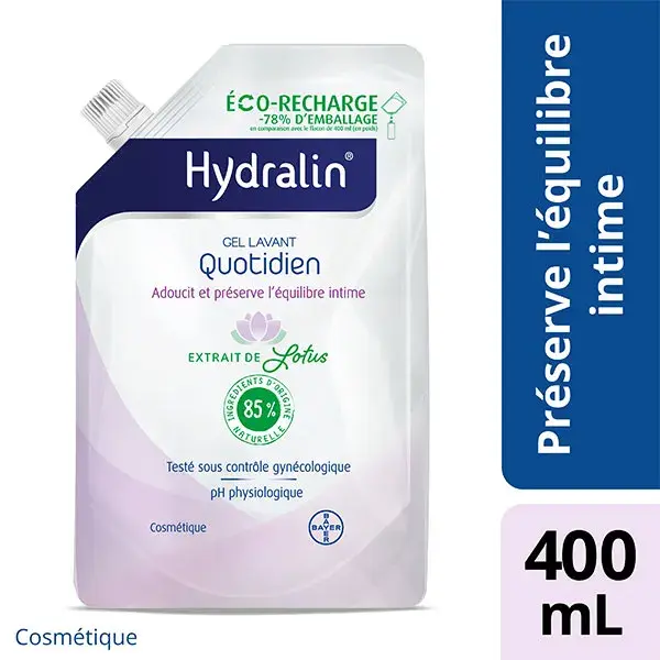 Gel de Limpeza Diária Hydralin 400ml REFIL ECOLÓGICO Equilíbrio Íntimo