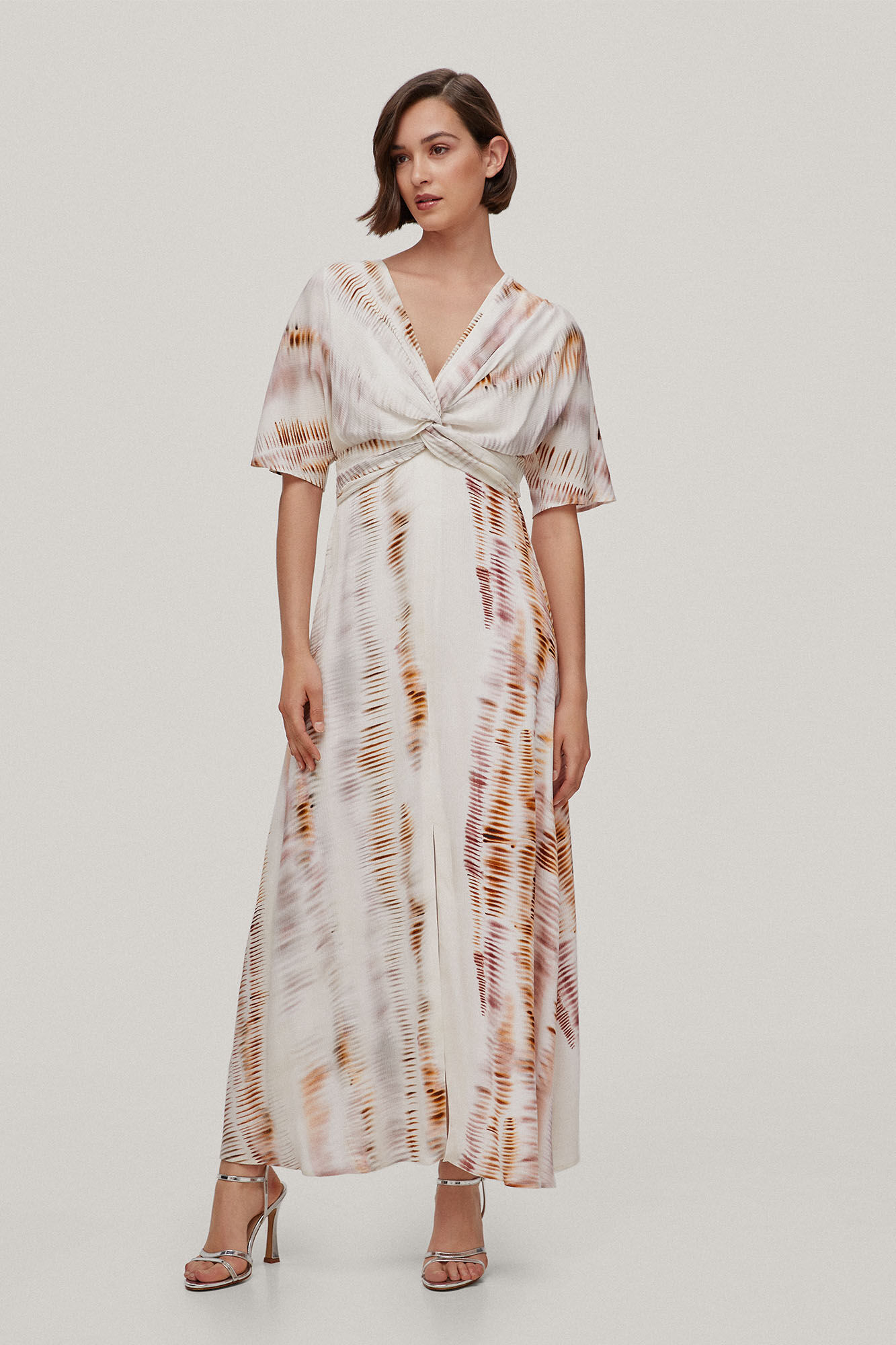 Garza.Vestido nudo estampado - Varios