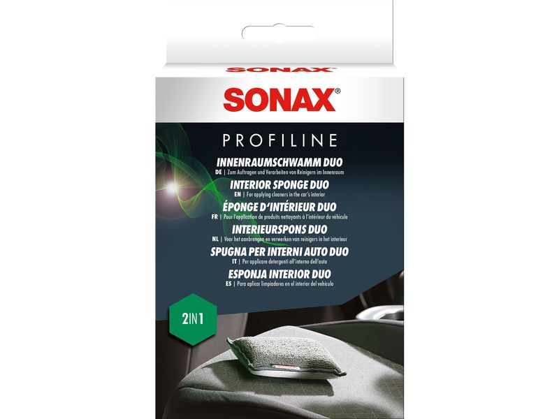 Sonax PROFILINE Innenraum Schwamm Duo Tiefenreinigung für Leder, Kunststoff und Textilien