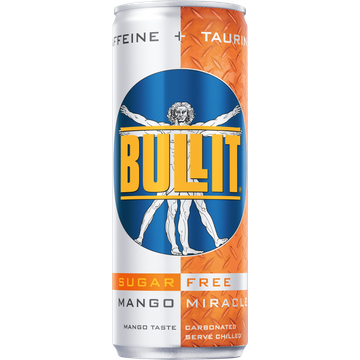 Bullit Energy Drink Suikervrij Mango Miracle 250ml