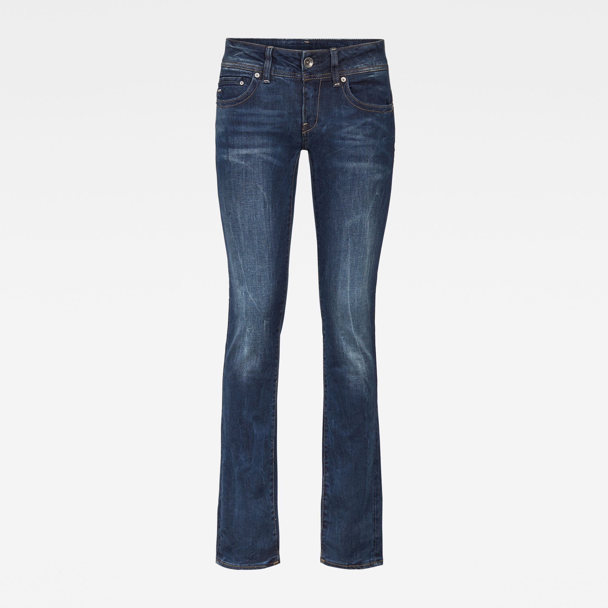 G-STAR Straight-Jeans »Midge« 5-Pocket-Design mit markanten Steppnähten