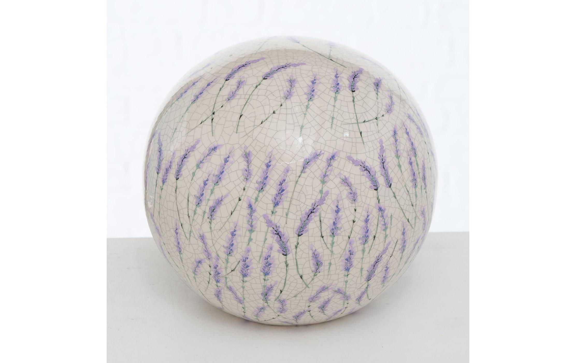 Kugel Lavanda Ø 20 cmDeko-Kugel für den Innen- und Aussenbereich aus Steingut