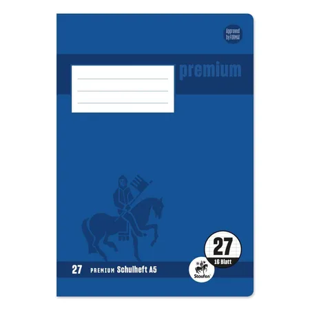 Staufen Premium Schulheft Lin27 A5 16 Blatt 90g/qm 9mm liniert mit RL