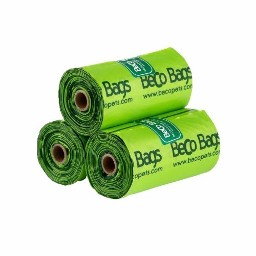 Sacos plásticos com aroma de menta para recolher dejetos caninos.