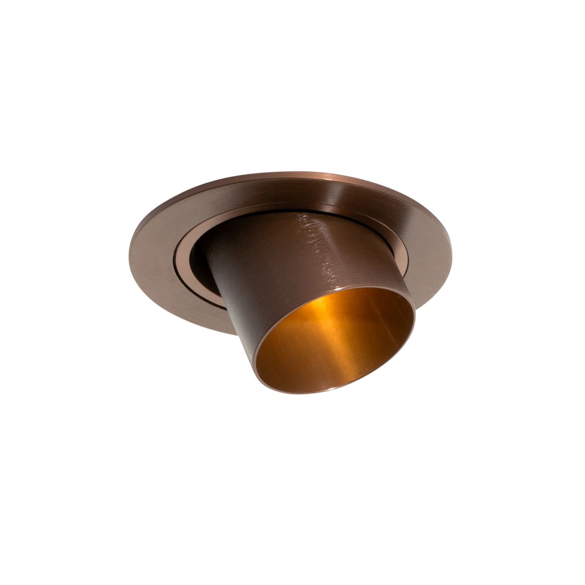 Set van 6 inbouwspots donkerbrons GU10 35mm rond kantelbaar - Installa