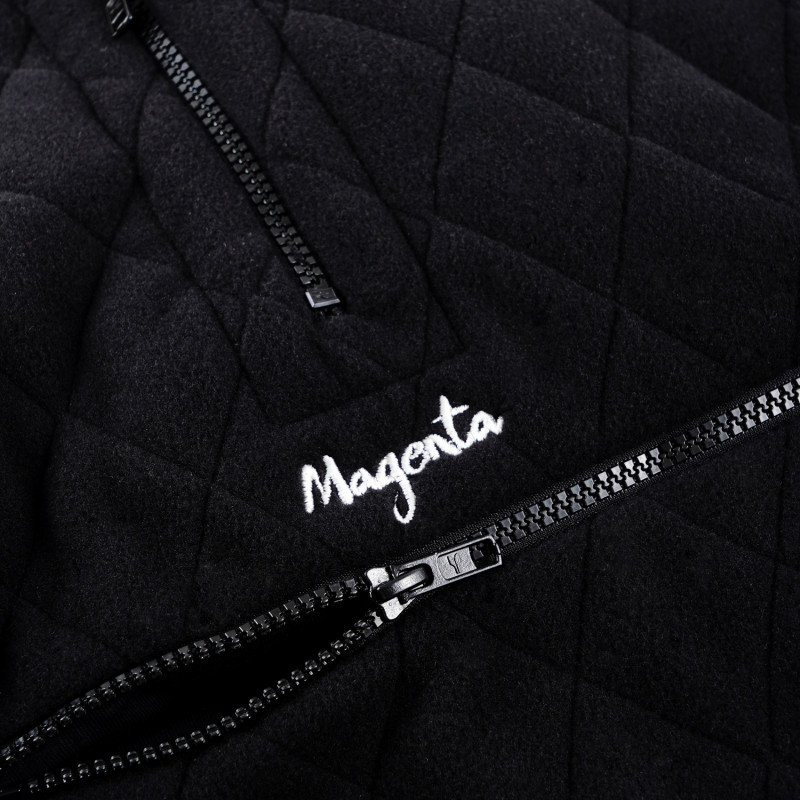 Pull matelassé LUNAR à col montant - Noir