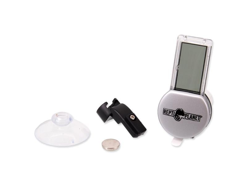 Repti Planet Thermo-/Hygrometer LCD Elegantes batteriebetriebenes Thermo Hygromete