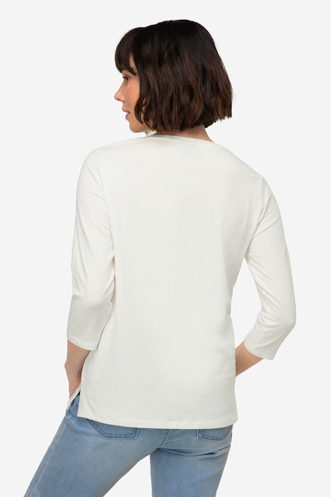 T-Shirt, Rundhals, 3/4-Ärmel