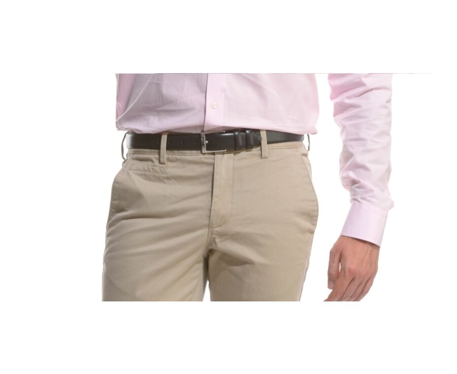 Ceinture costume homme Noir - RAMSGATE SILVER