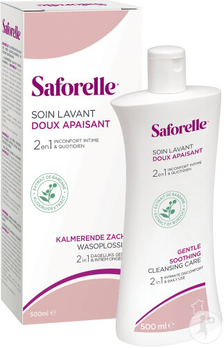 Saforelle Soin Lavant Doux Apaisant Gel Inconfort Intime Et Quotidien Bardane 500ml