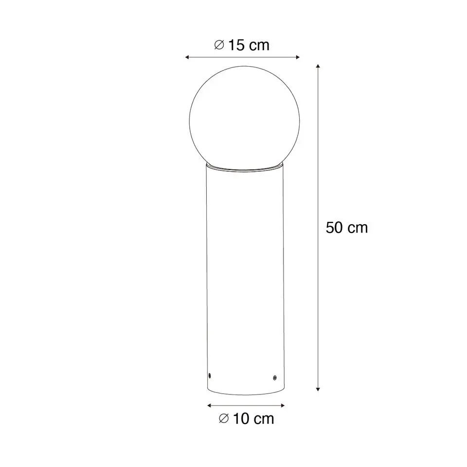 Qazqa staande buitenlampen huma zwart e27