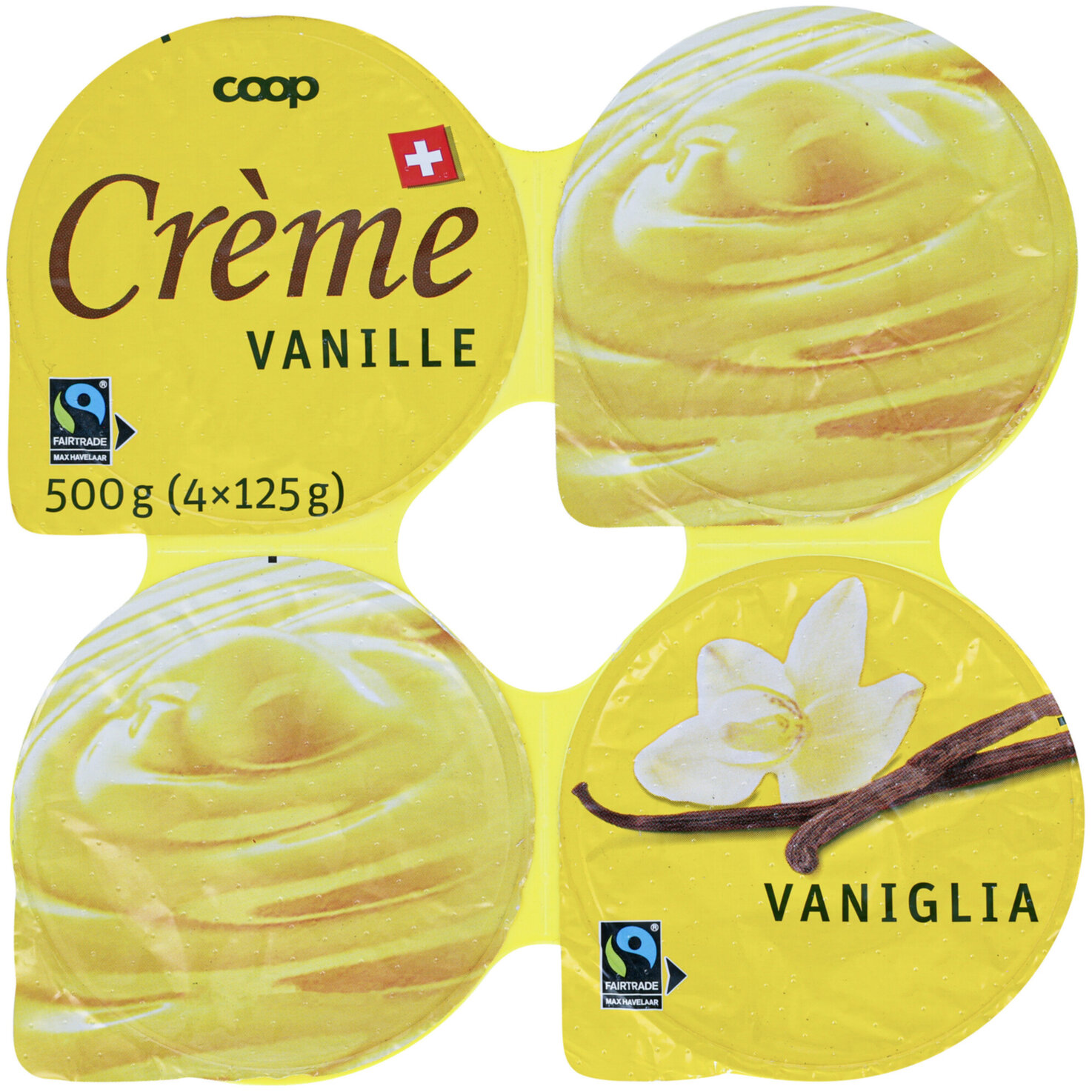 Fairtrade Crème Vanille 4x125g