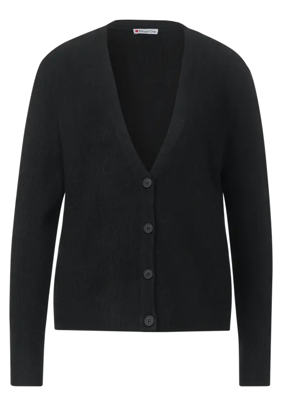 V-Ausschnitt Cardigan - Black