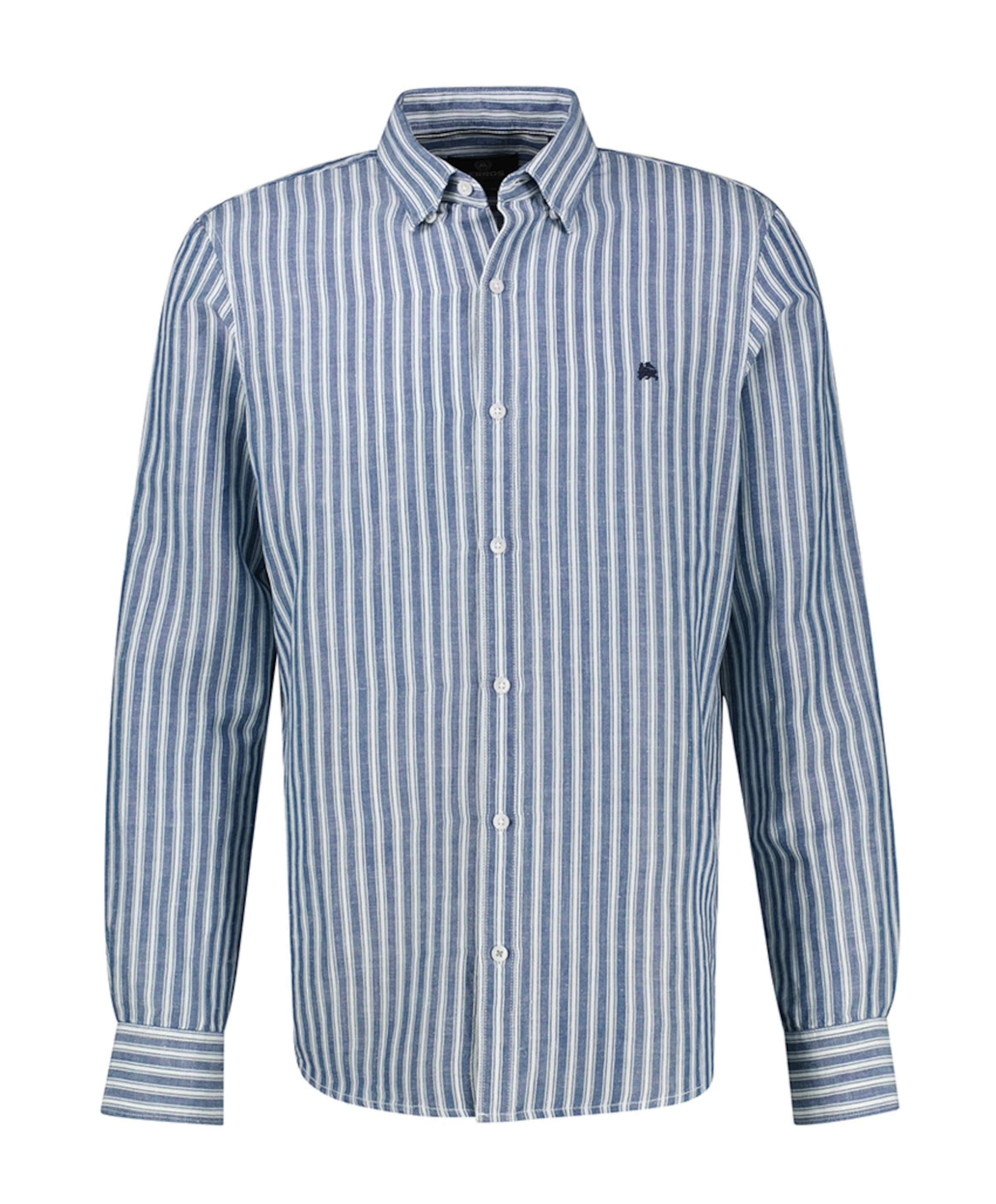 Lerros Heren overhemd lange mouw blauw