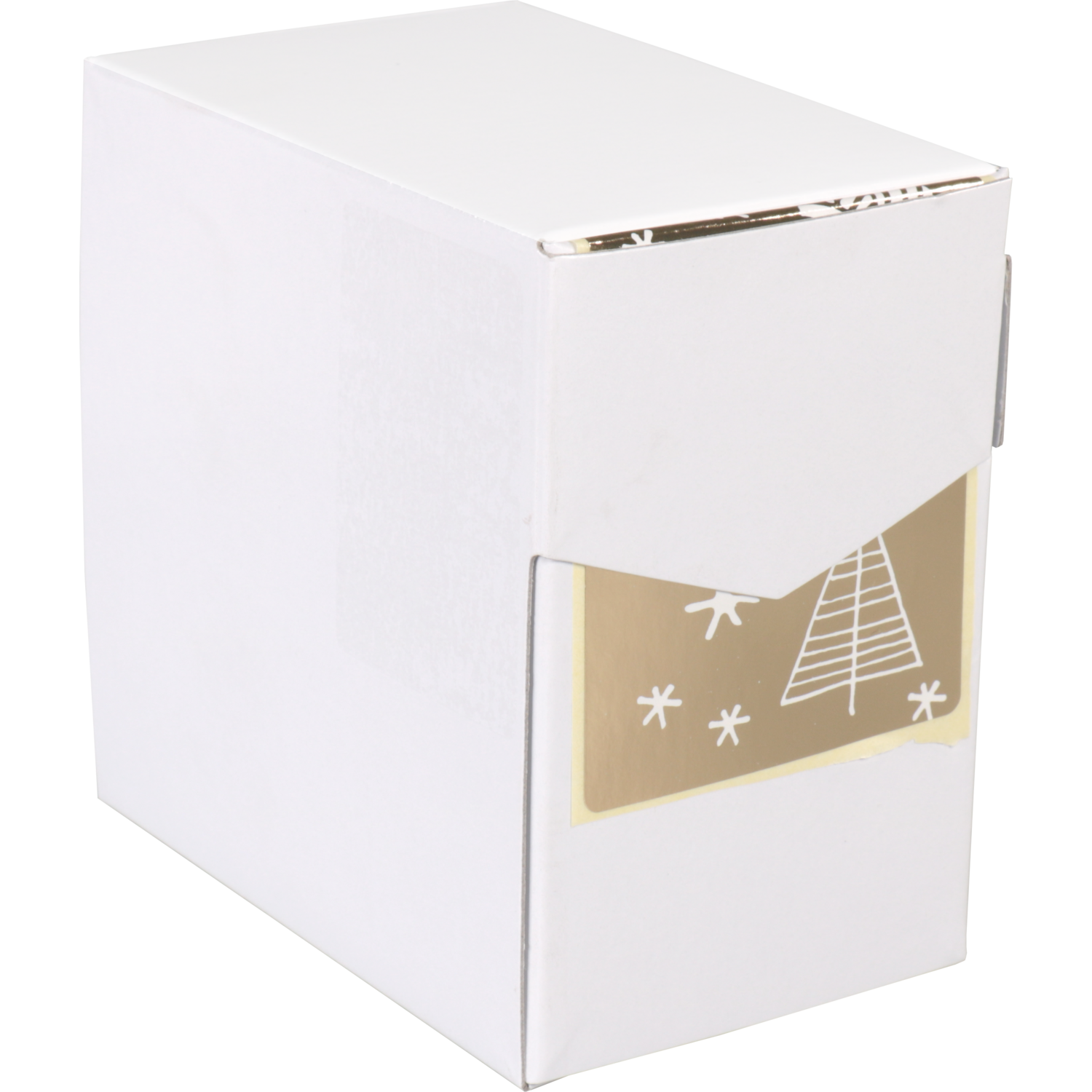 Sluitsticker, Trees, 200x60mm, papier + PE, goud/wit