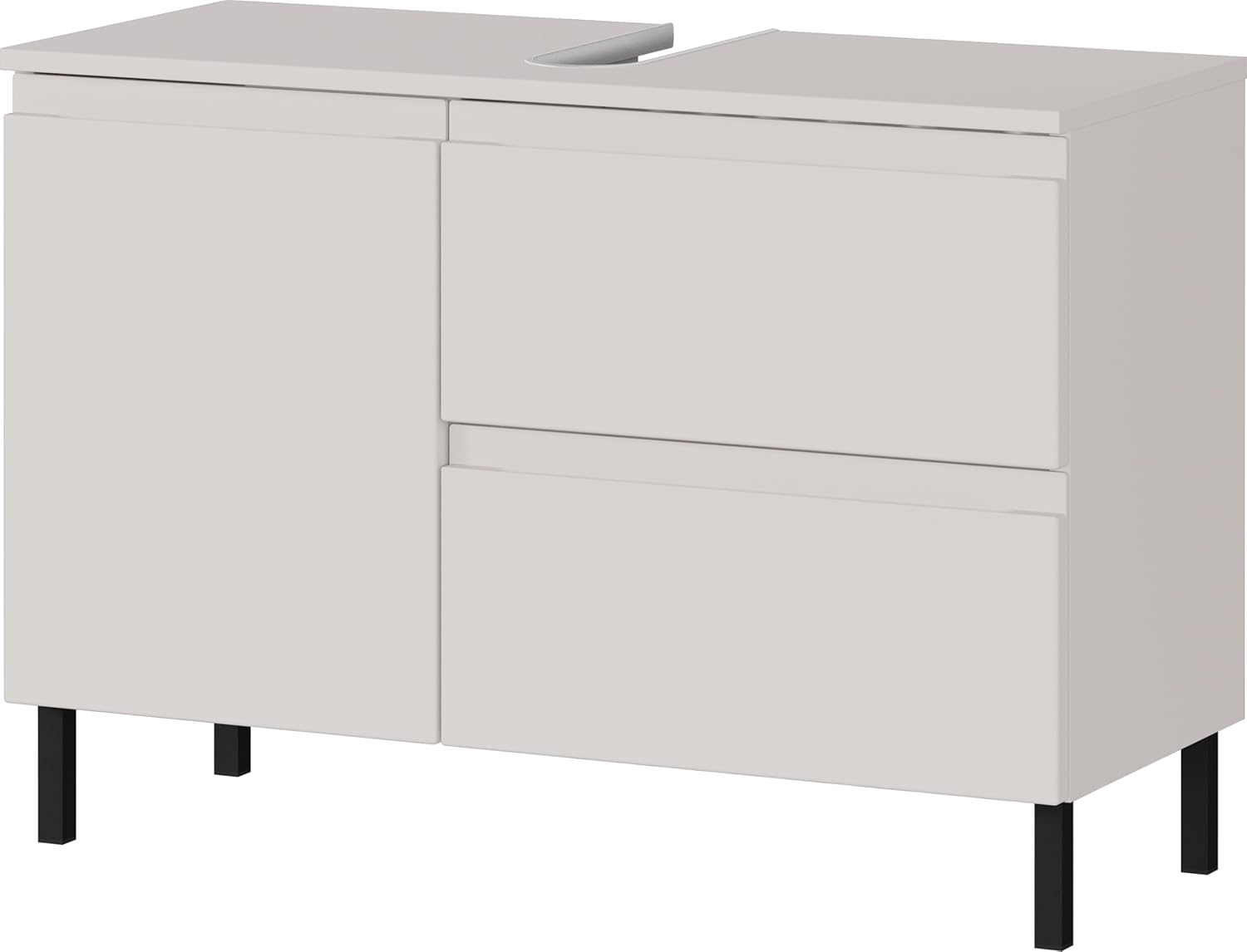 Germania Waschbeckenunterschrank 8243-572 GW-Salinas, in Kaschmir,mit Siphonaussparung, 80 x 56 x 34 cm (BxHxT)