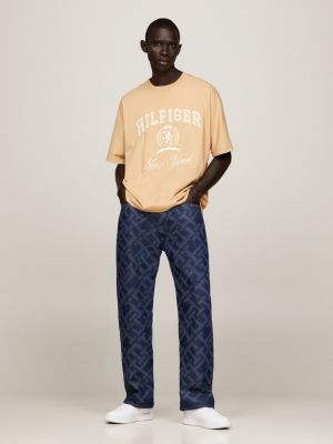 Calça jeans regular com monograma Crest TH