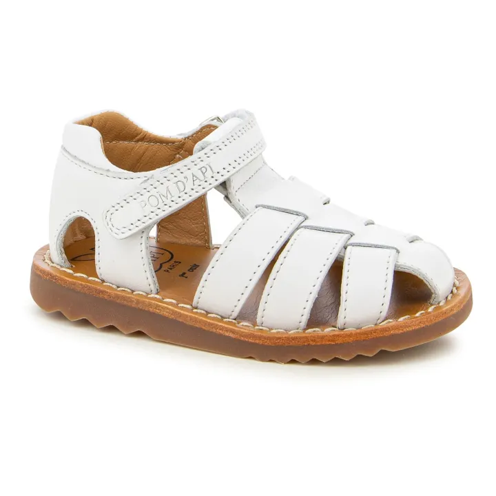 Pom d'Api Sandales Waff Papy | Blanc