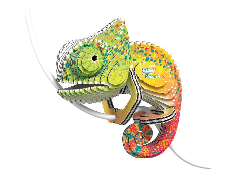 Eugy Bastelset 3D Chamäleon Einzigartige und nachhaltige Mini-Tierfigur