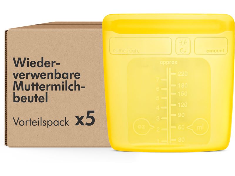 MEDELA Muttermilchbeutel 5 Stück Wiederverwendbare Muttermilchbeutel