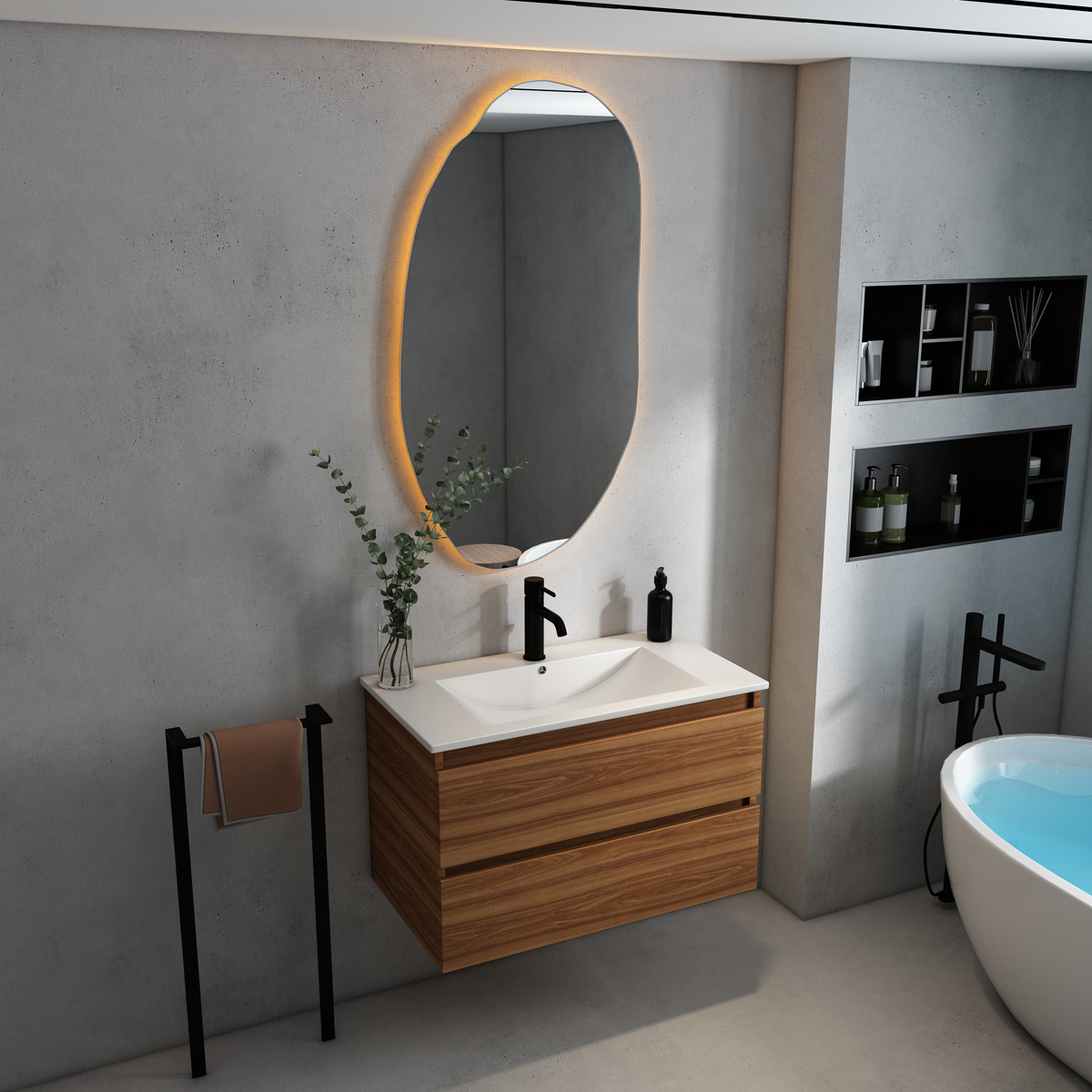 Fontana Rovigo onderkast 80cm walnoot