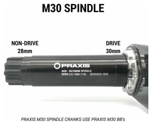 Pédalier Praxis Works Alba M30 X-Spider 52/36 dents