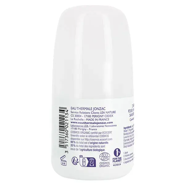 Eau Thermale Jonzac Déodorant apaisant 24h et haute protection Roll-On Bio 50ml