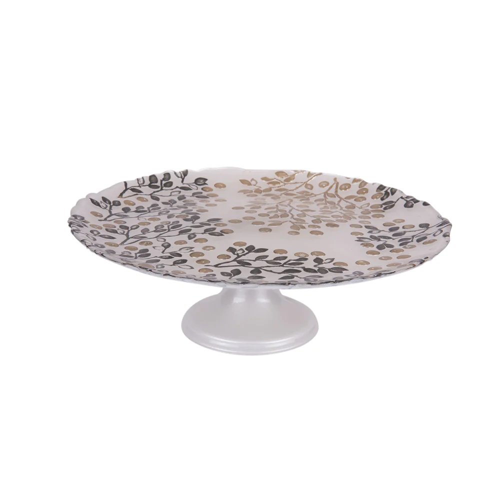Plat sur pied Berry 33 cm or Table passion