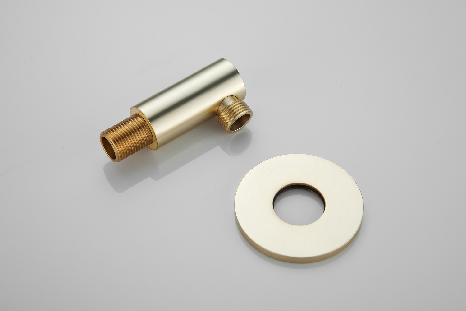 Saniclear Plus wand wateraansluiting geborsteld messing mat goud