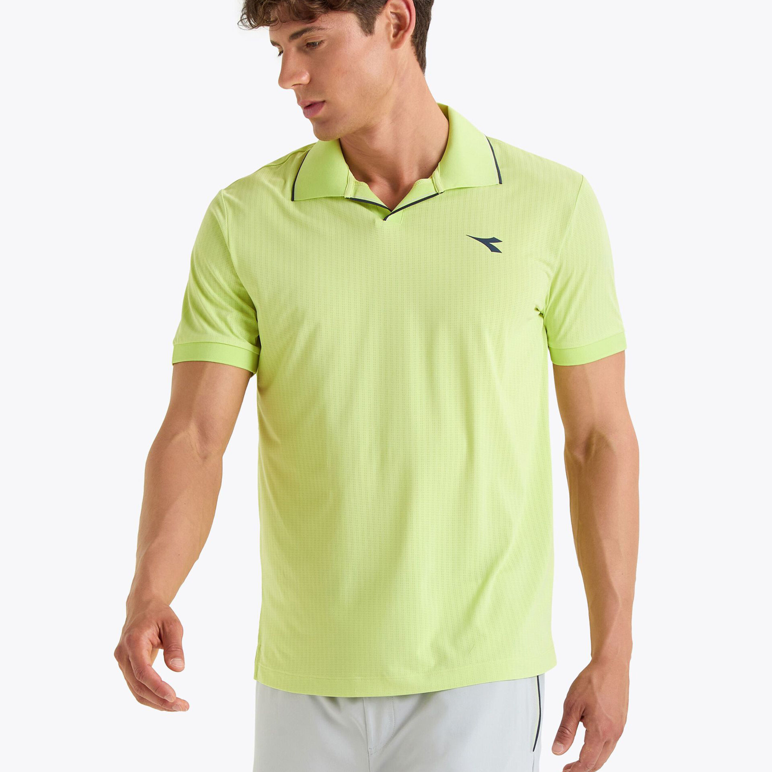 Diadora Icon Polo Hommes - Jaune Lemon