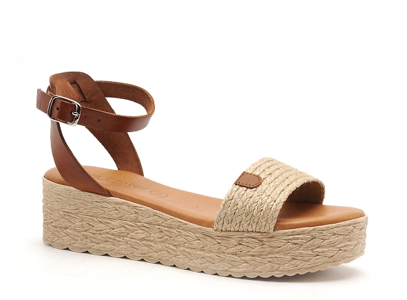 Eva frutos nu pieds plats femme 752 beige