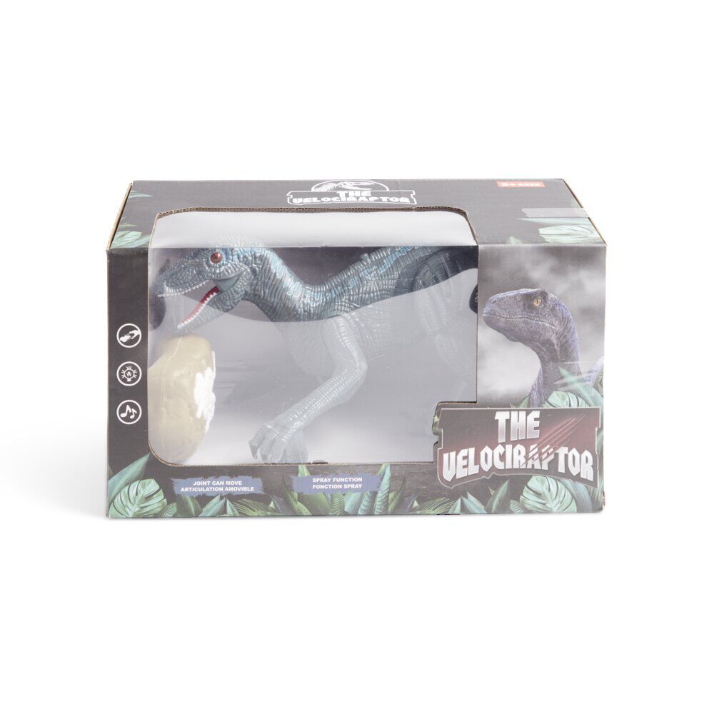 Vélociraptor radiocommandé sonore et lumineux