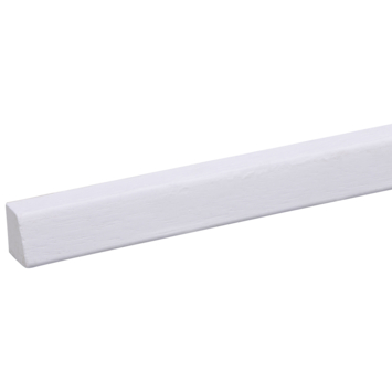 Glaslat hardhout wit gegrond 17x18 mm 270 cm