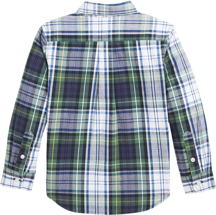 Polo Ralph Lauren BRUSHED OXFORD-LS BD PPC-SI-SPS 6505 white/green multi