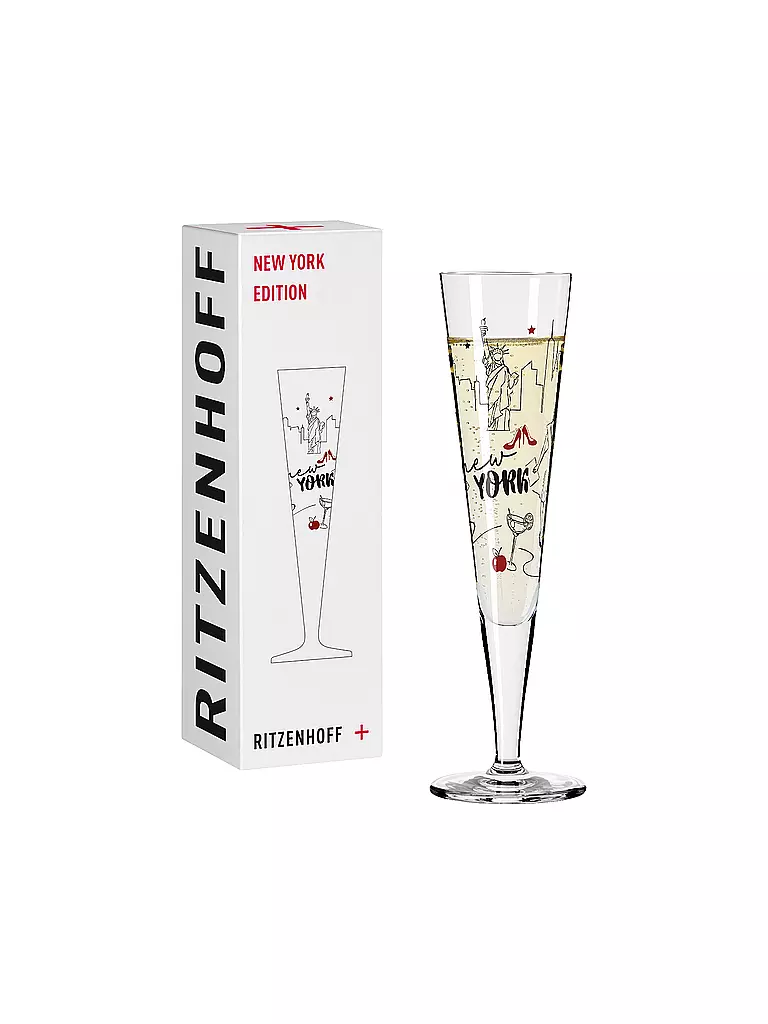 RITZENHOFF Champagnerglas NEW YORK EDITON CHAMPUS Kuhlmann bunt