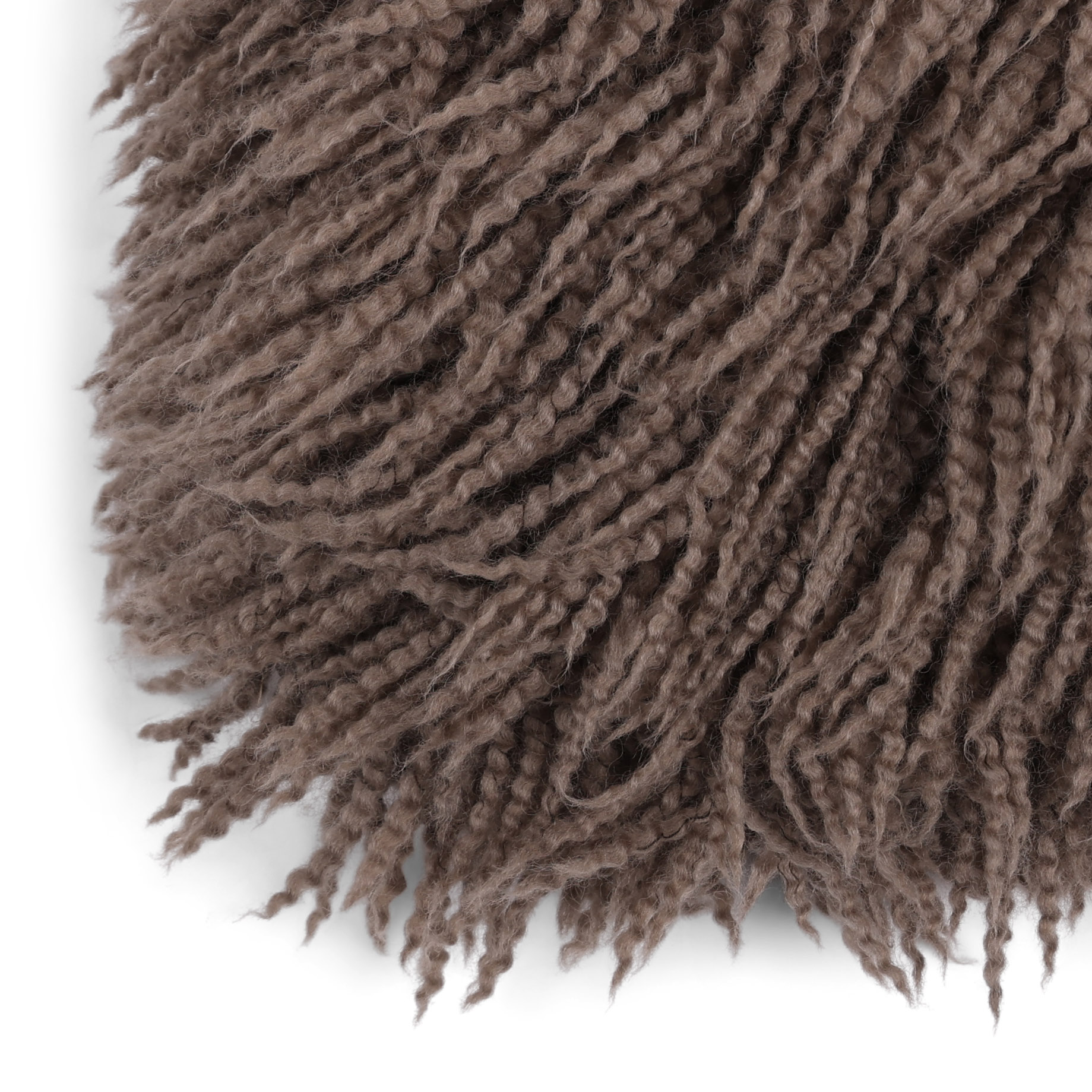 Sierkussen Shaggy taupe 35x55 cm