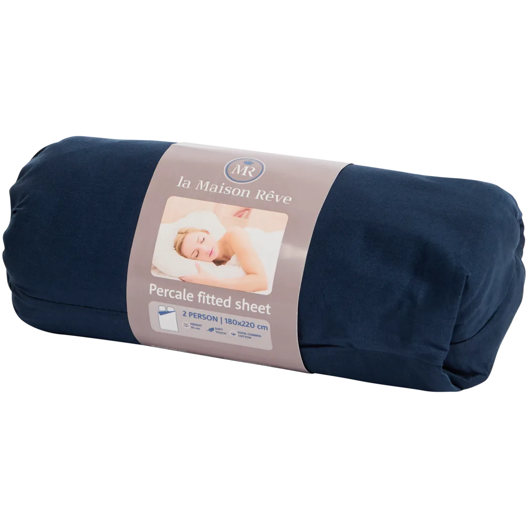 La Maison Rêve percale hoeslaken 180 x 220 cm | diverse varianten