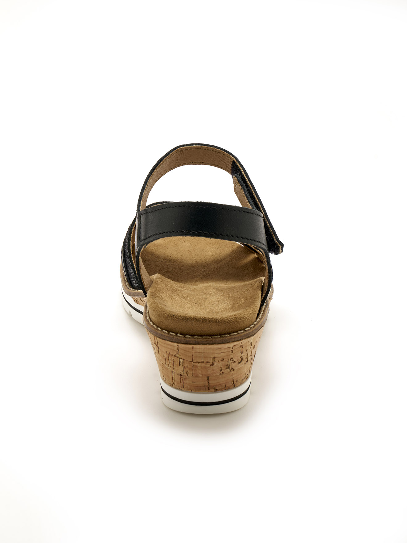 Sandales compensées double scratch