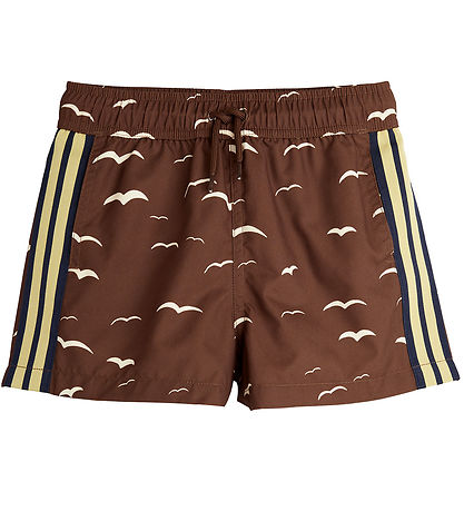 Mini Rodini Badeshorts - UV 50+ - Möwe - Braun